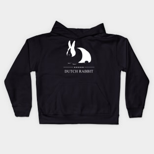 Dutch Rabbit White Silhouette Kids Hoodie